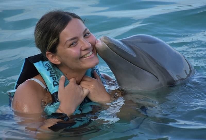 Dolphin Encounter in Dolphin Cove, Jamaica.