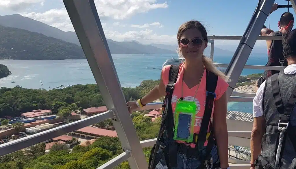 A zipline in the Caribbean, Labadee, Haiti