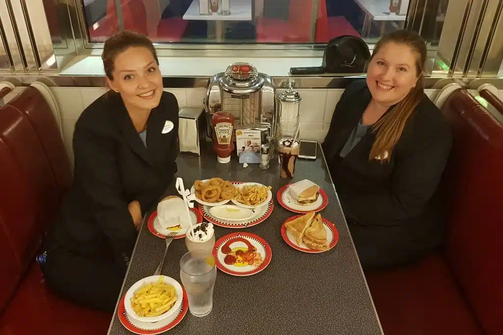 Dinner time at Johnny Rockets onboard Navigator of the Seas, Royal Caribbean cruise ship