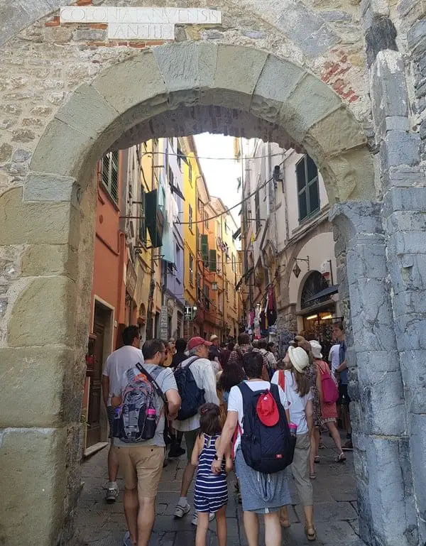 The entrance to the old town of Portovenere - Via Capellini