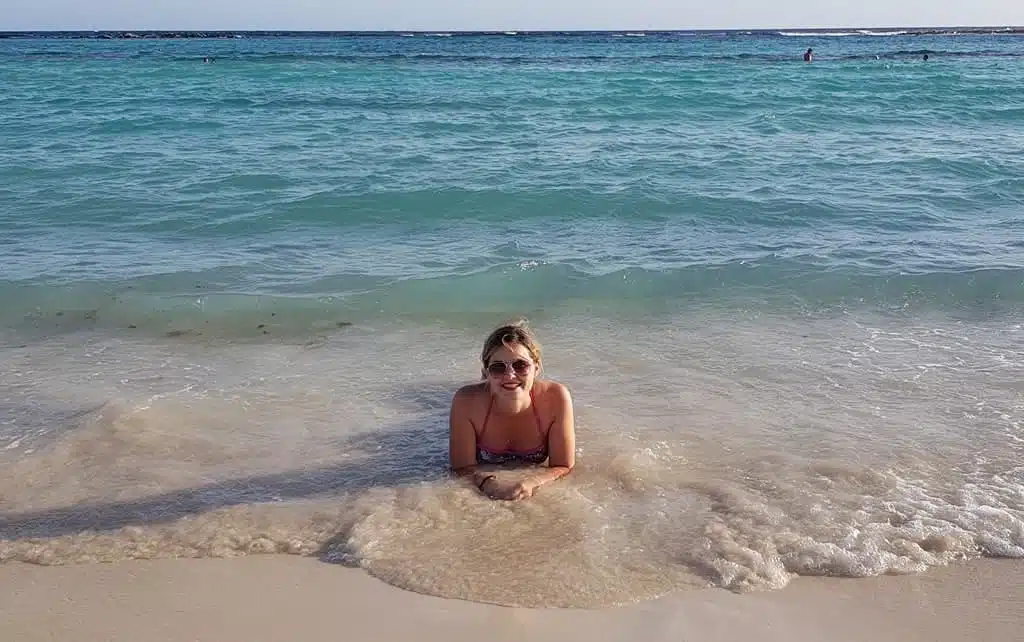 Waiting for the sunset at Baby Beach, Aruba