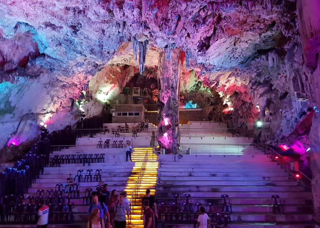 The Upper Hall of St. Michael's Cave in Gibraltar
