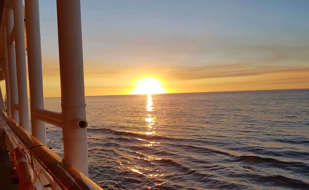 Sunset on Navigator of the Seas, Royal Caribbean cruise ship