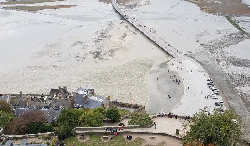 An extraordinary panoramic view from the Mont Saint Michel abbey.