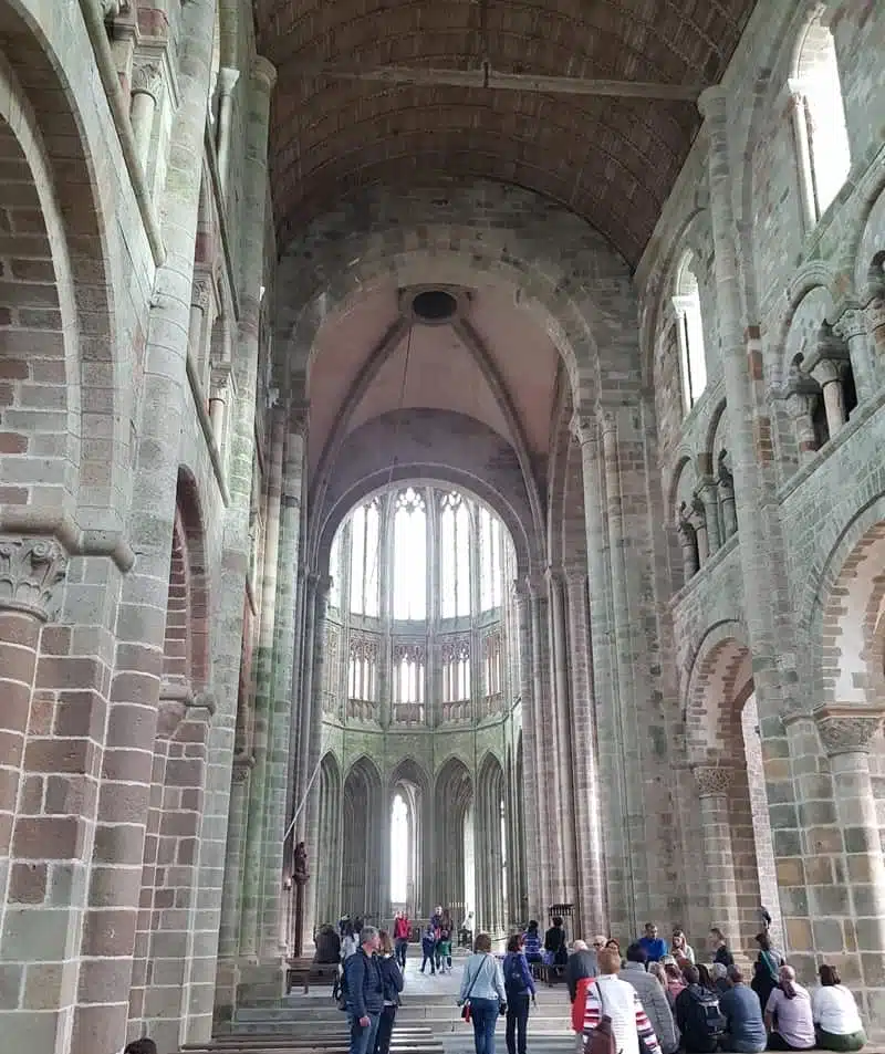 The interior of the abbey Mont Saint-Michel.