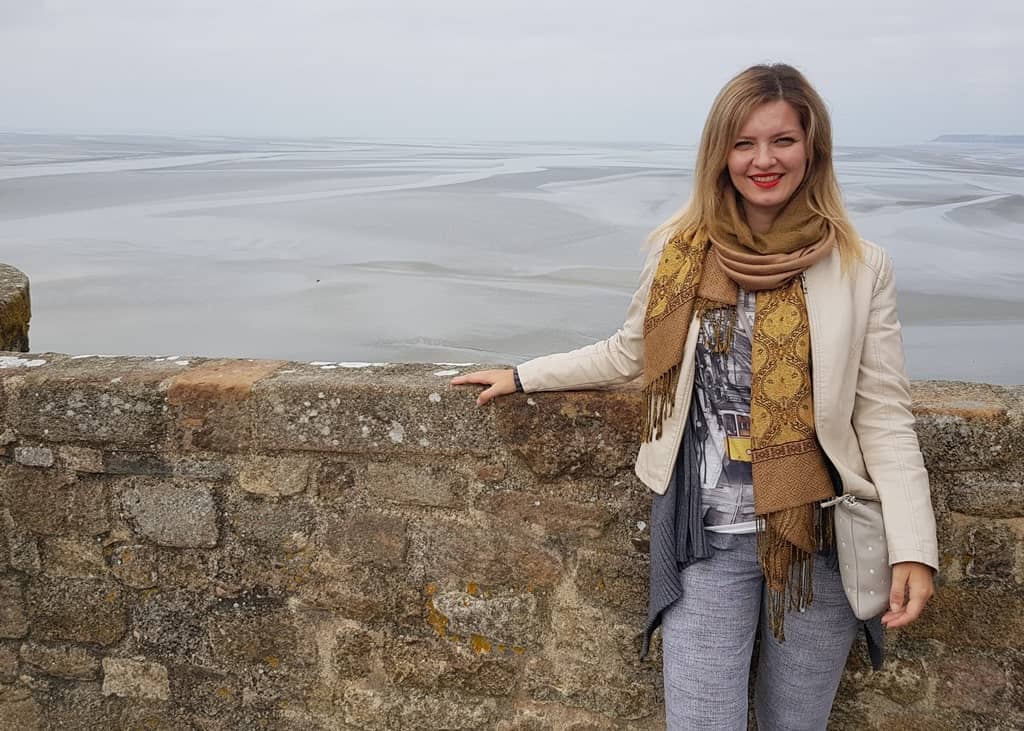 The view from the top of the abbey Mont Saint Michel.