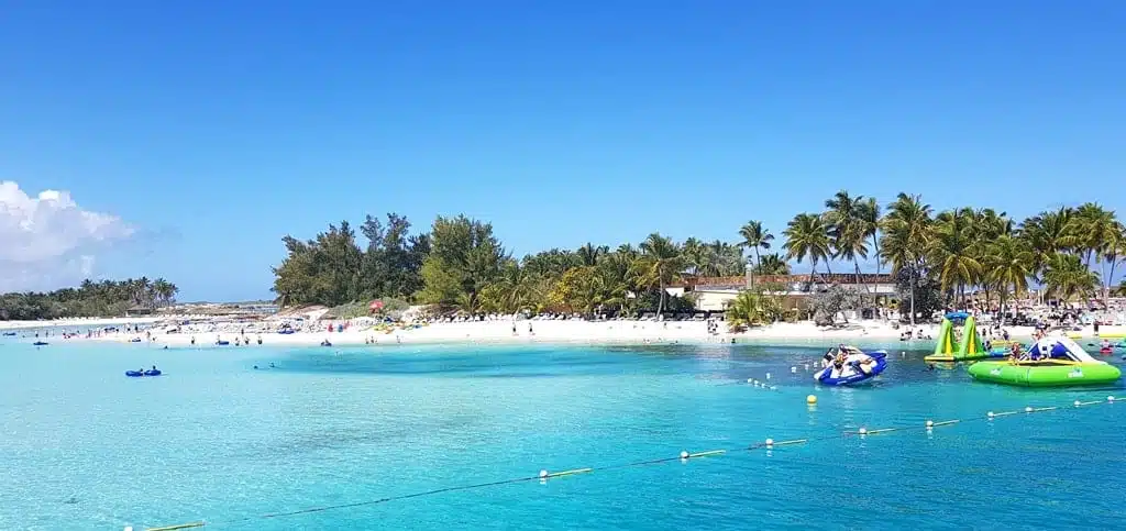 The view of the Blue Lagoon Island, The Bahamas