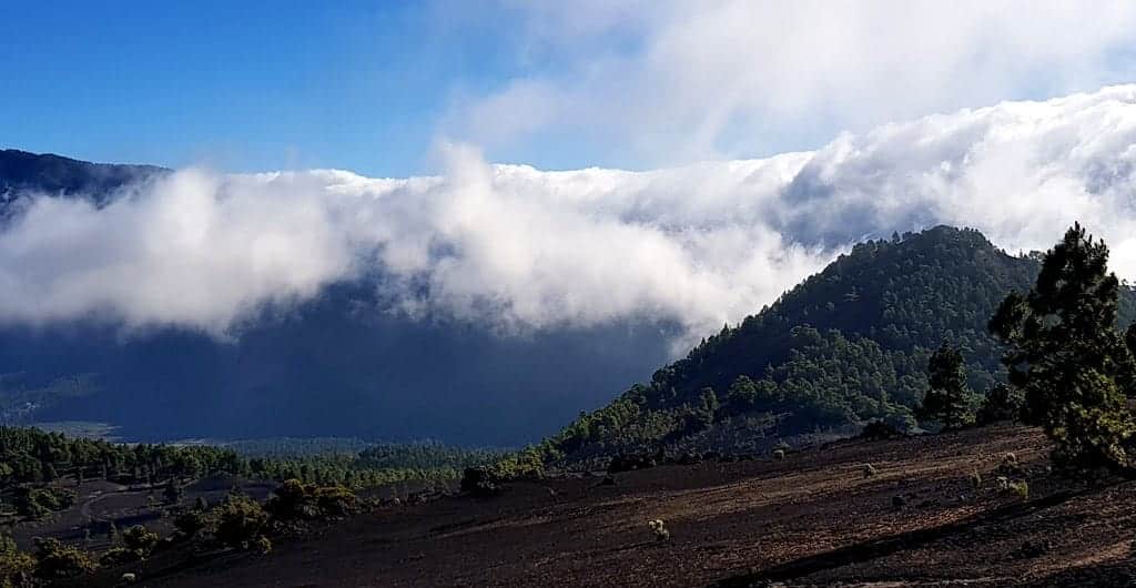Caldera de Taburiente National Park, view through the clouds
