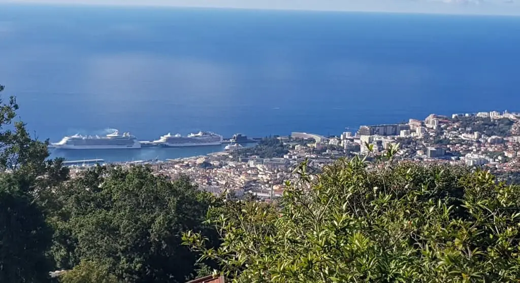 The view from Monte village overlooking the town of Funchal