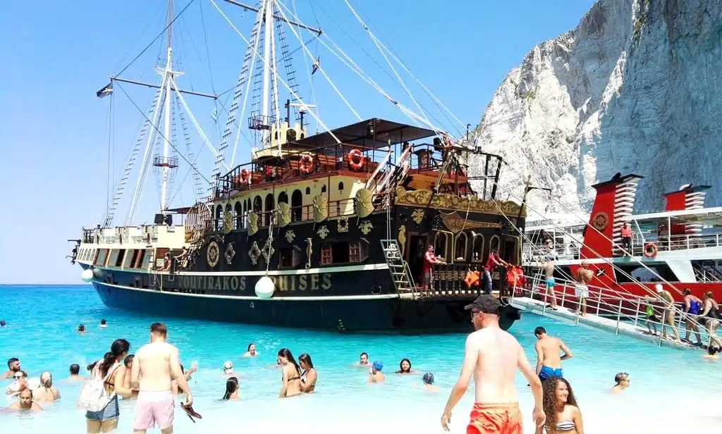 Pirate boat at Navagio beach