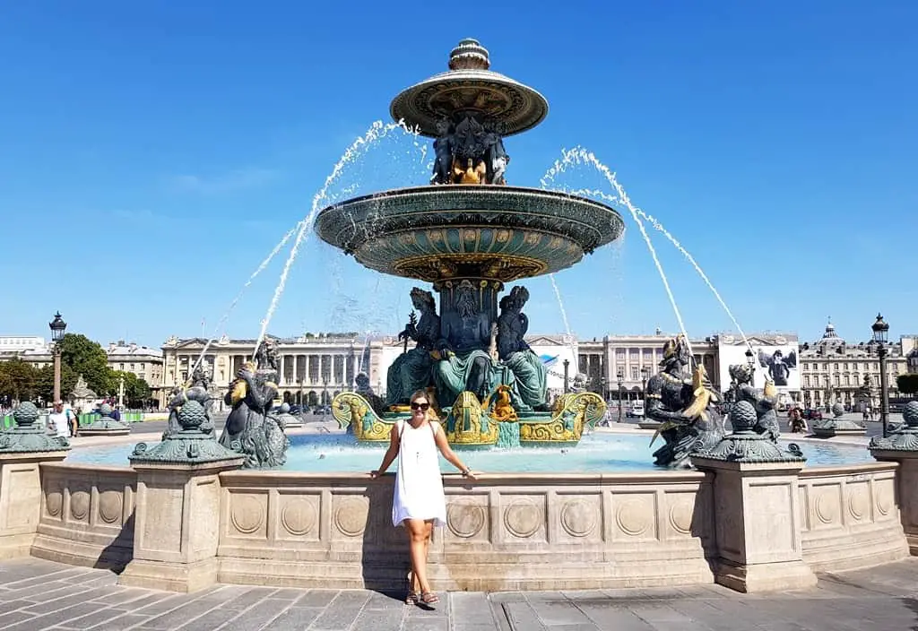 Place de la Concorde - the picture of me in front of the fountain