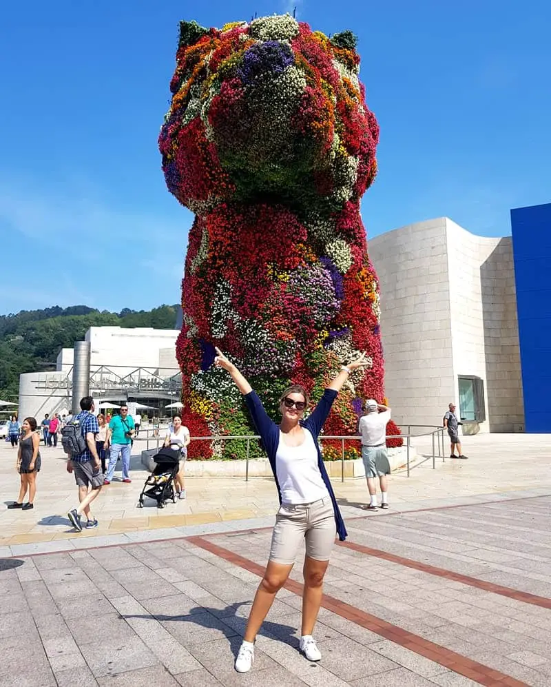 Guggenheim Museum Puppy, port of Bilbao