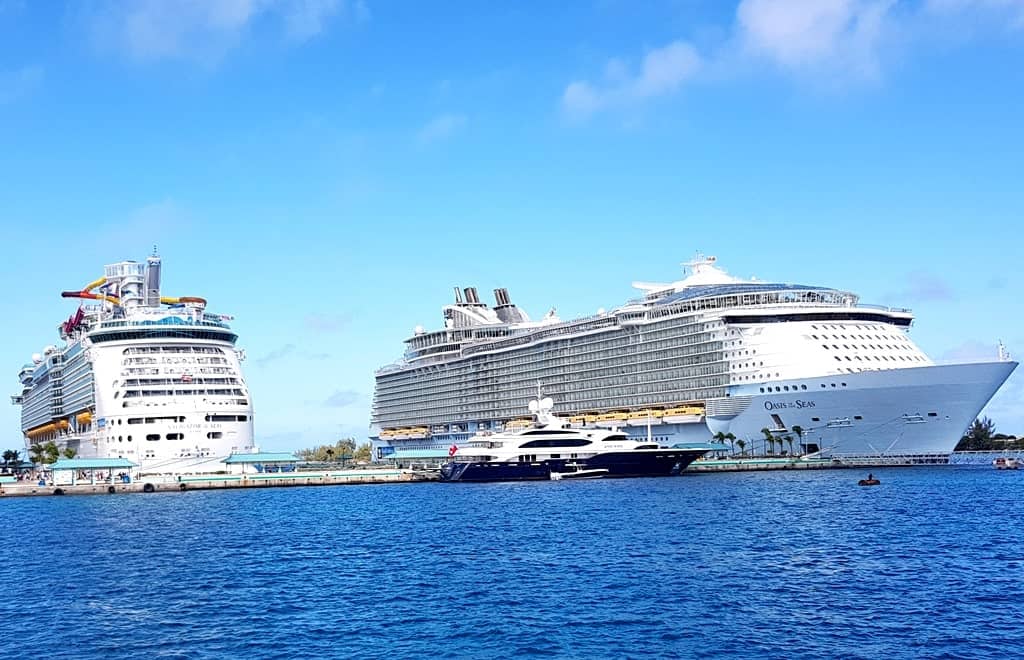 Cruise ships in the Nassau cruise port