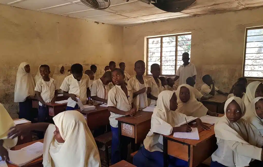 Elementary school students, Jambiani village