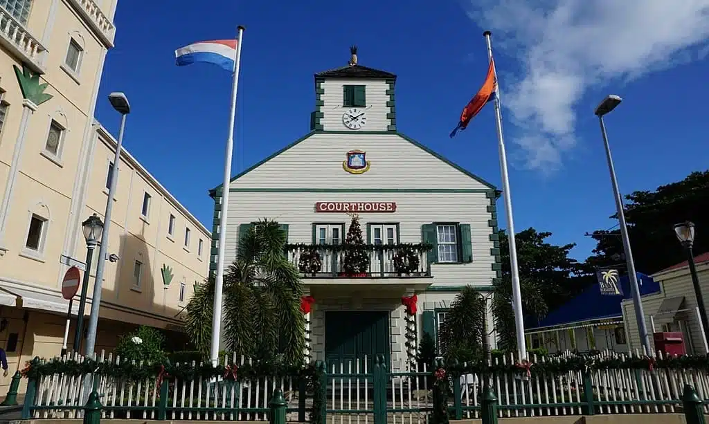 Philipsburg Courthouse in Sint Maarten cruise port