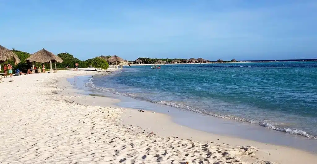 Baby Beach in Aruba at sunset