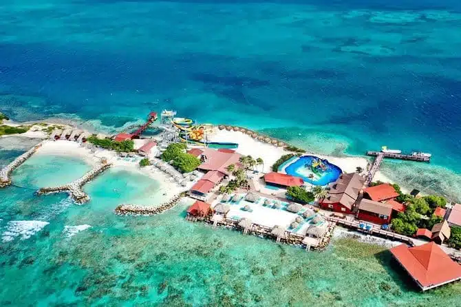 De Palm Island in Aruba, a view from the bird perspective