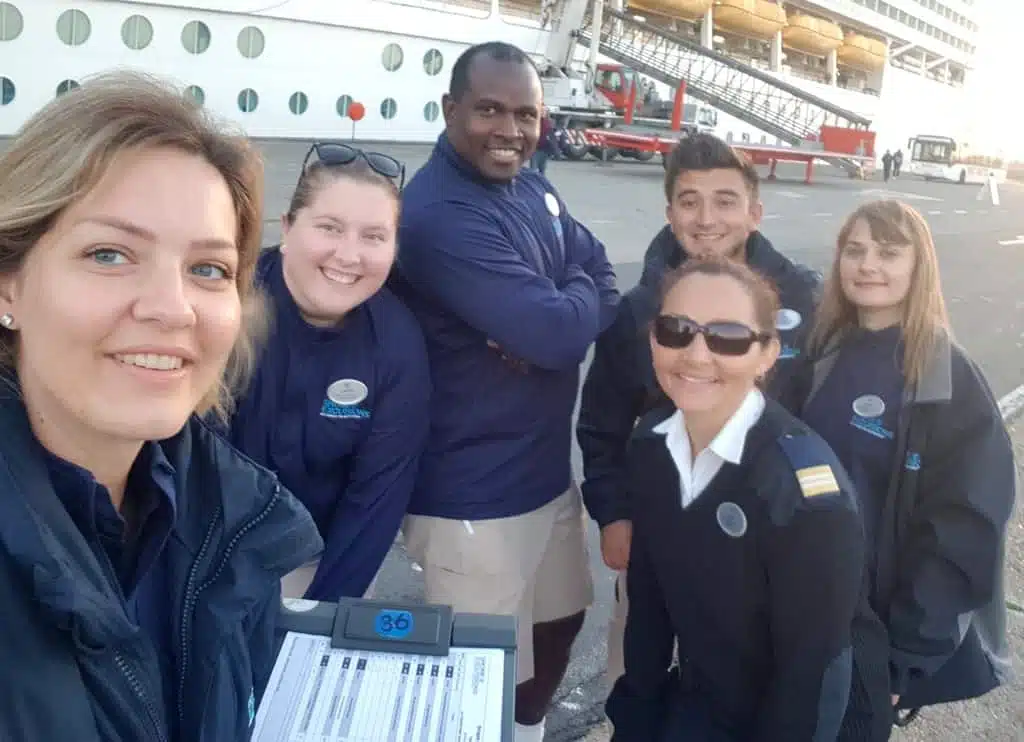 Shore Excursions Staff in the port of Zeebrugge, Belgium