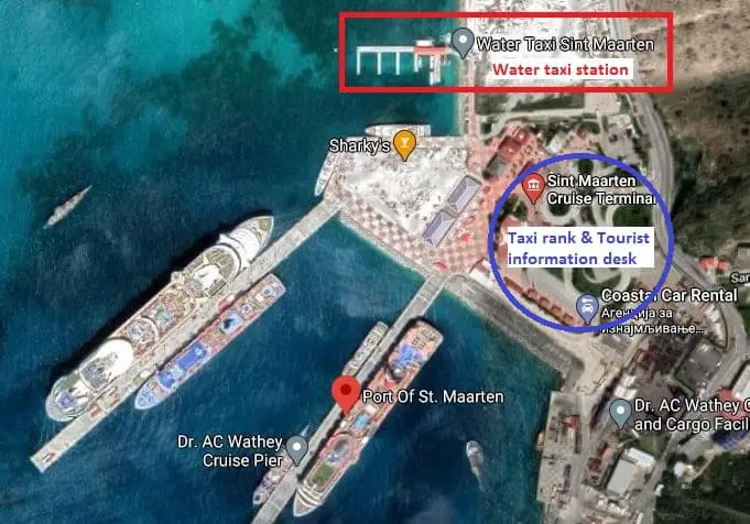St Maarten cruise terminal map