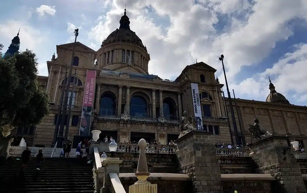 National Art Museum of Catalonia and the Magic Fountain of Montjuïc below