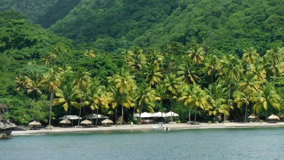 Anse Chastanet, the view from the boat