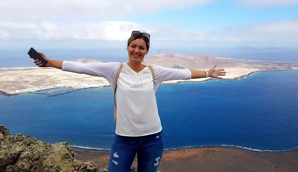 The view of La Graciosa island from Mirador del Rio