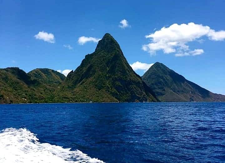 Gros and Petit Piton in St Lucia cruise port
