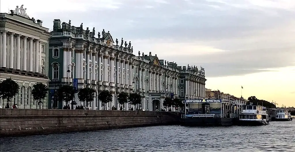Hermitage Museum, seen from the river Neva