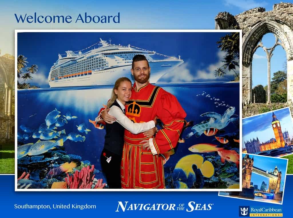 Crew members - Navigator of the Seas postcard