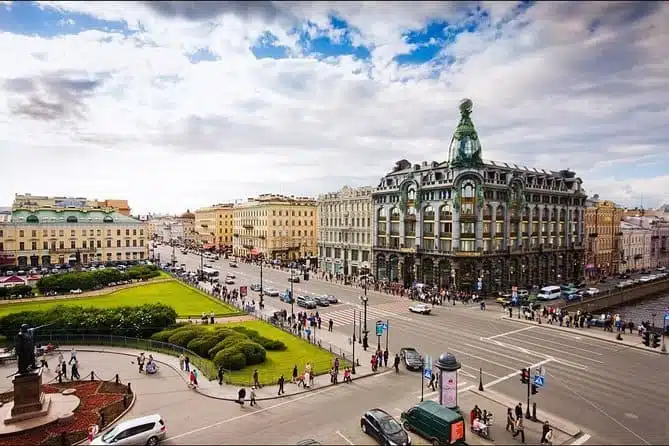 Nevsky Prospekt aerial view