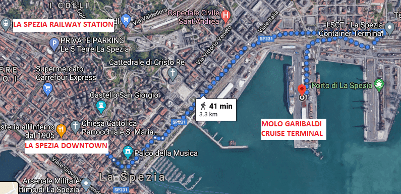 La Spezia cruise port map