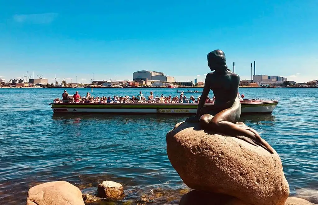 Little Mermaid statue in Copenhagen