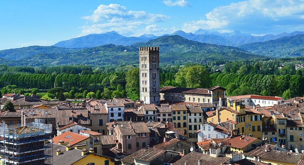 The panorama of Lucca
