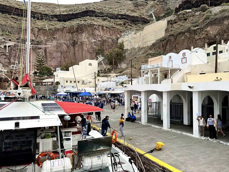 Santorini cruise port - Old Port of Fira Santorini Greece