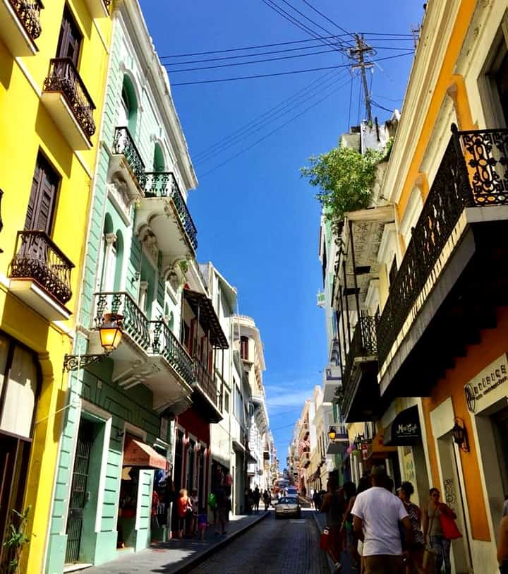 Colorful streets of Old San Juan