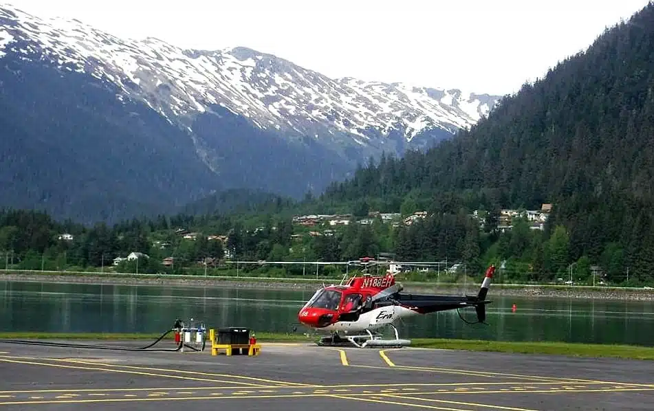 Alaska helicopter ride in Juneau cruise port