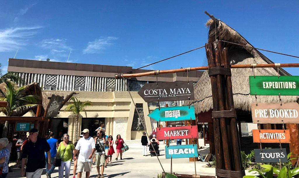 costa maya cruise port shopping map