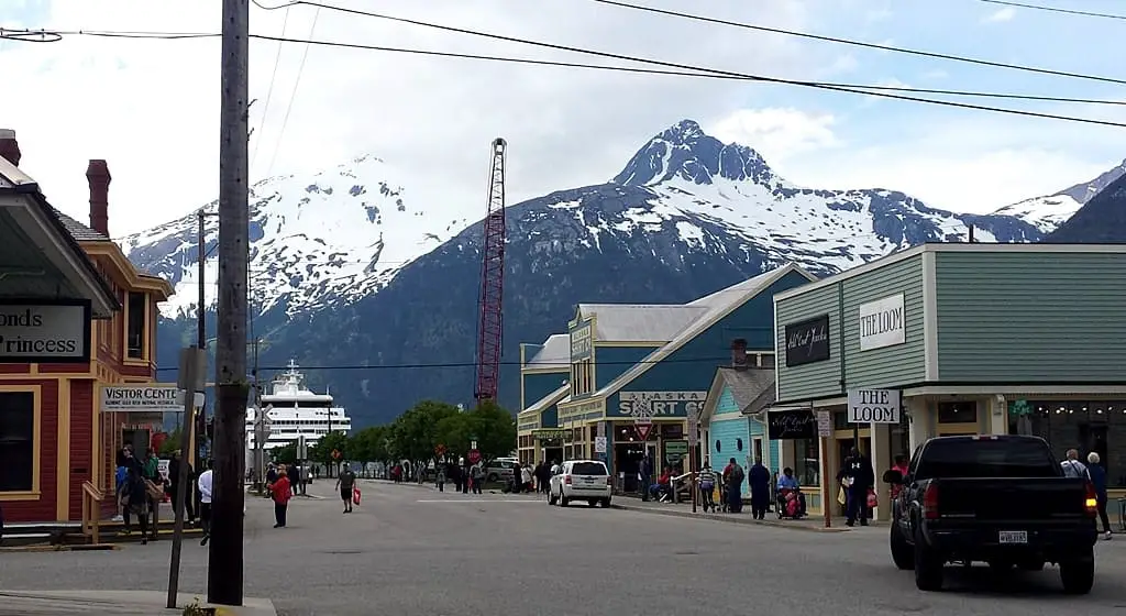 Skagway cruise port (Alaska) - downtown area
