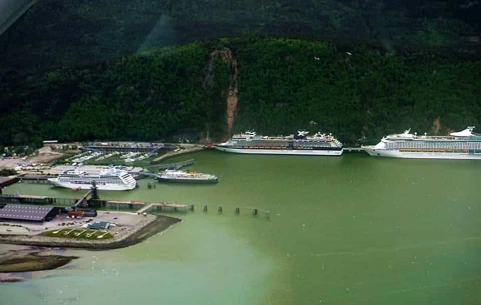 Skagway cruise port - aerial view - Alaska