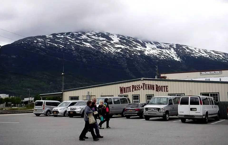 White Pass and Yukon Route train station, Skagway cruise port, Alaska