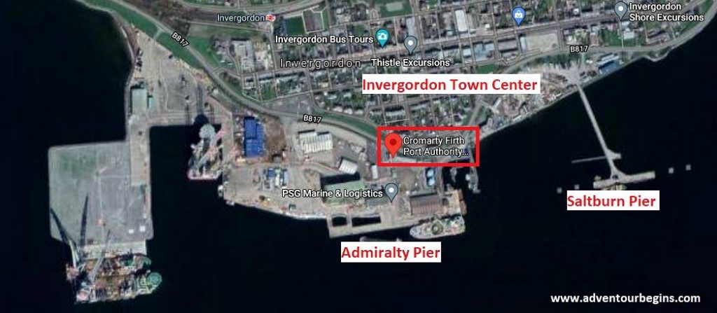 Invergordon cruise port map