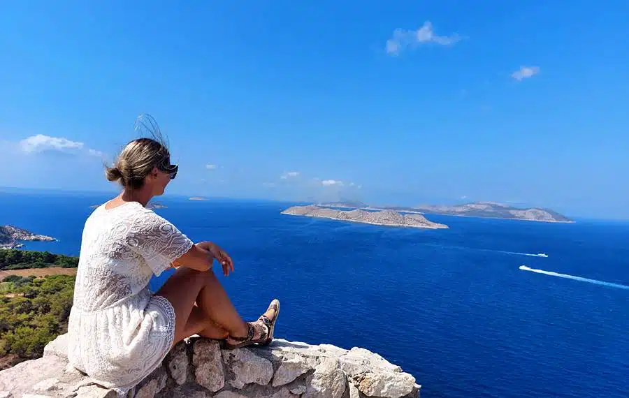 Kritinia Castle - The view of Halki, Alimia, Turkey