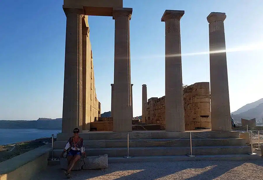 Lindos Acropolis - The remains of the Doric Temple of Athena Lindia