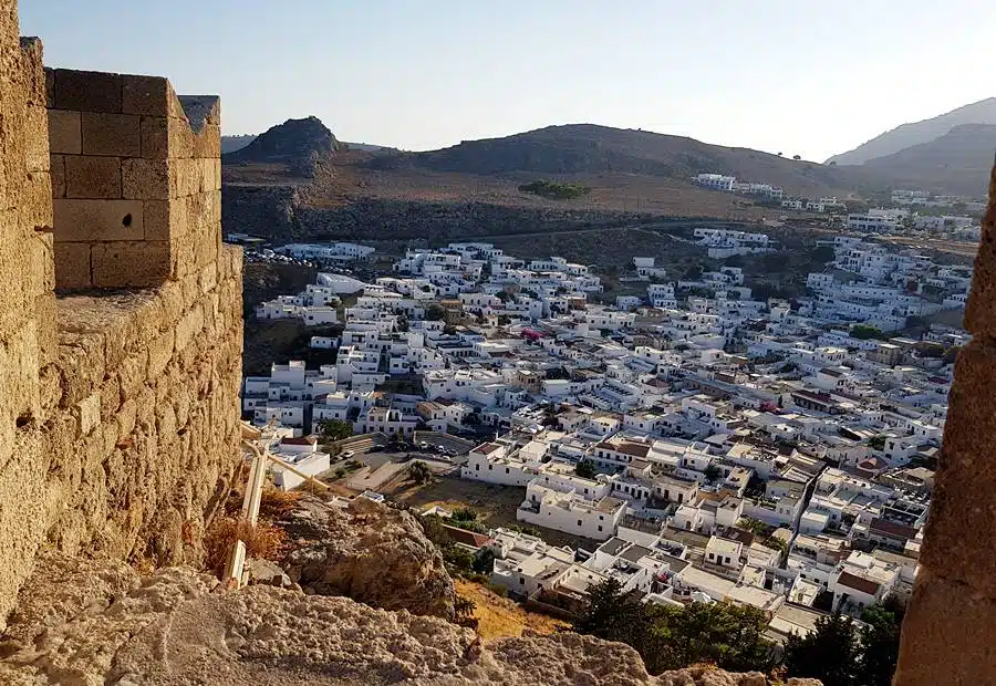 Lindos Acropolis - The view of Lindos village