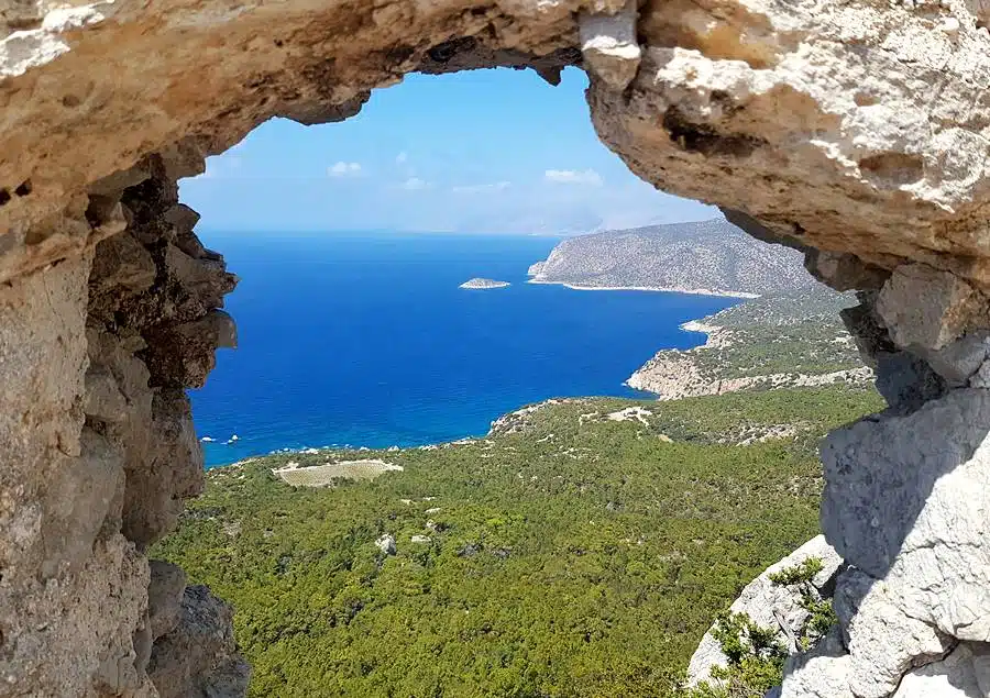 Monolithos Castle panoramic view