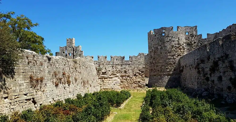 Rhodes Old Town medieval walls