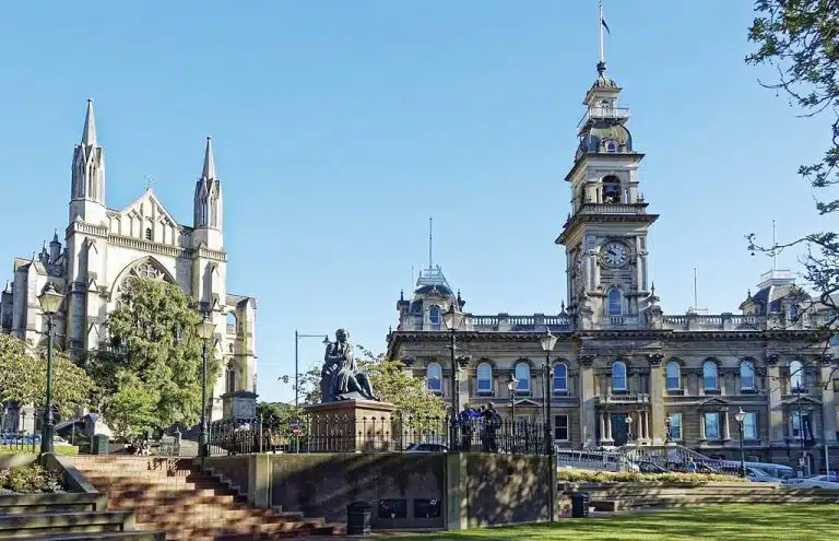 Dunedin Town Hall and St Paul's Cathedral