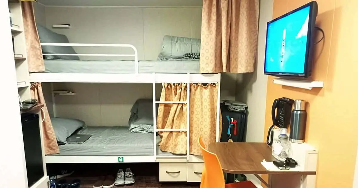 cruise ship workers living quarters