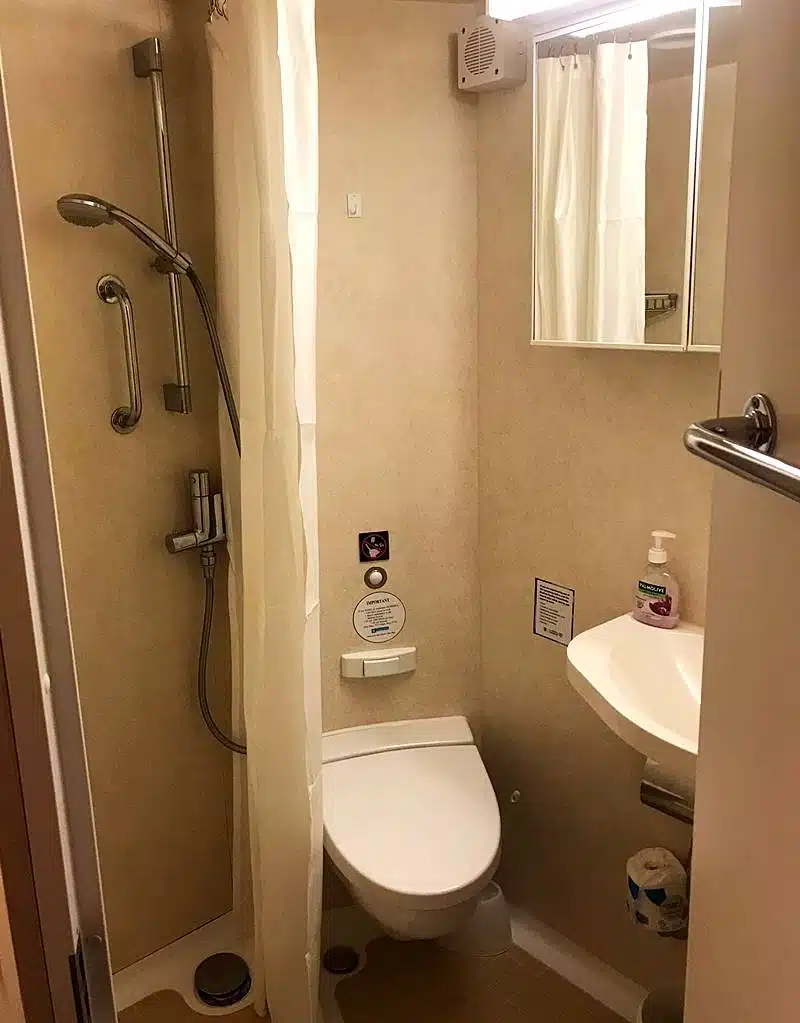 Crew cabins toilet