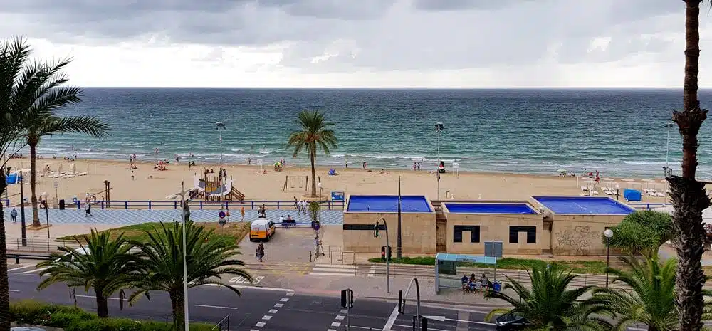 Playa del Postiguet, port of Alicante Spain